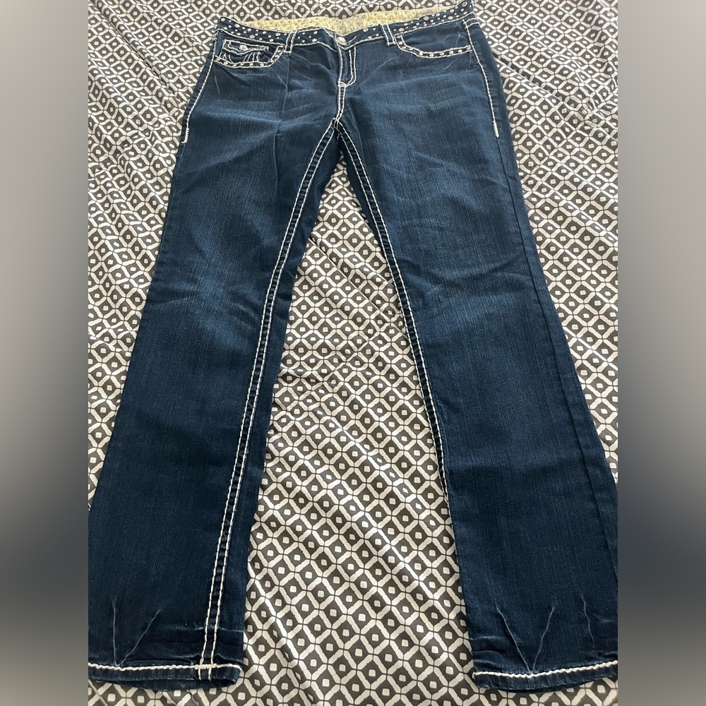L.A. idol Women's Dark Blue bootcut Jeans
